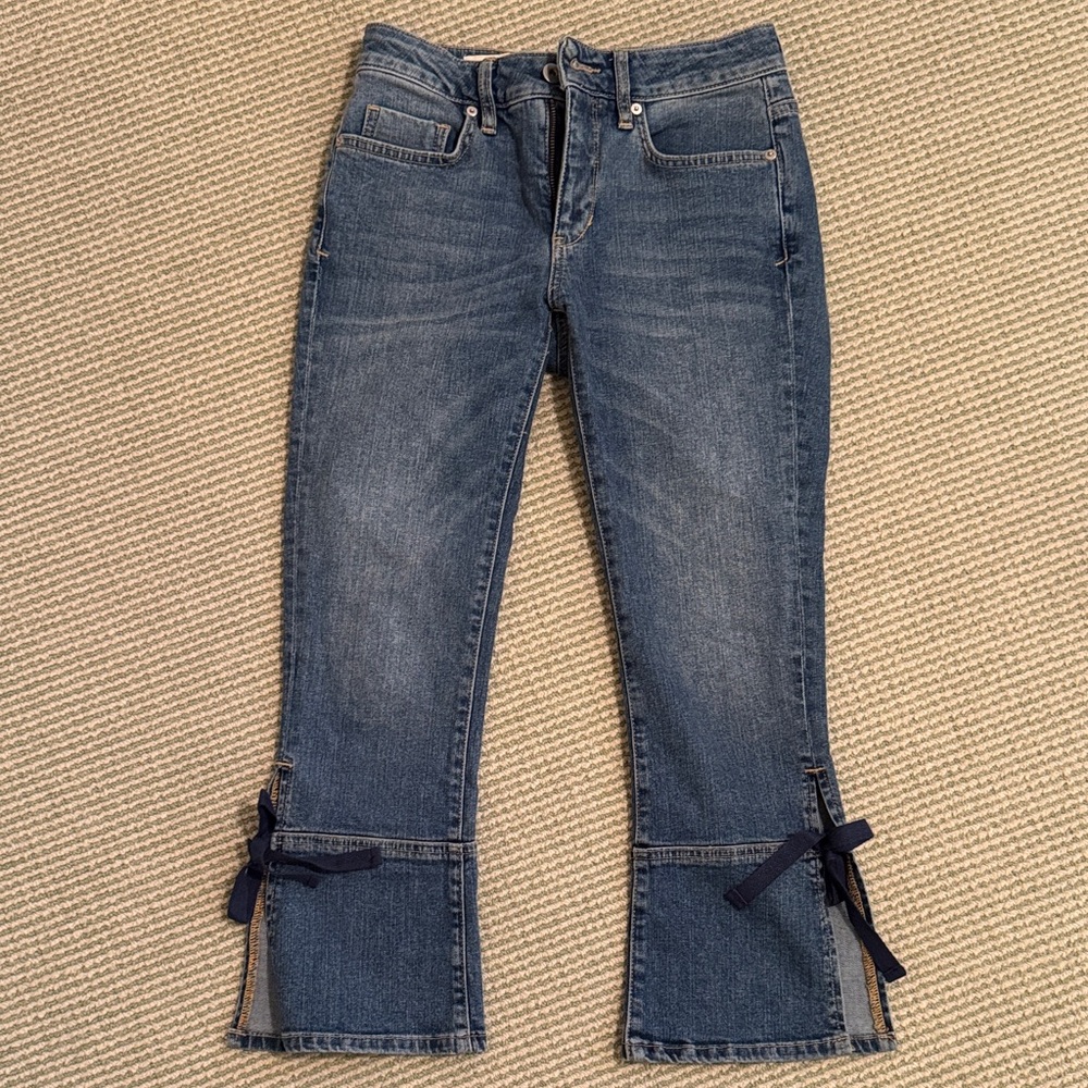 Pilcro Jeans with side slit bow tie